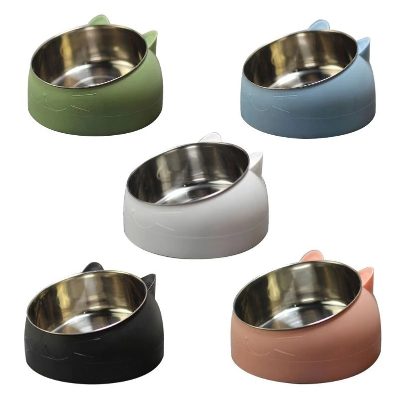 KFX-2927293 Elevated Oblique-Mouth Pet Bowl for Comfortable Eating and Easy Cleaning