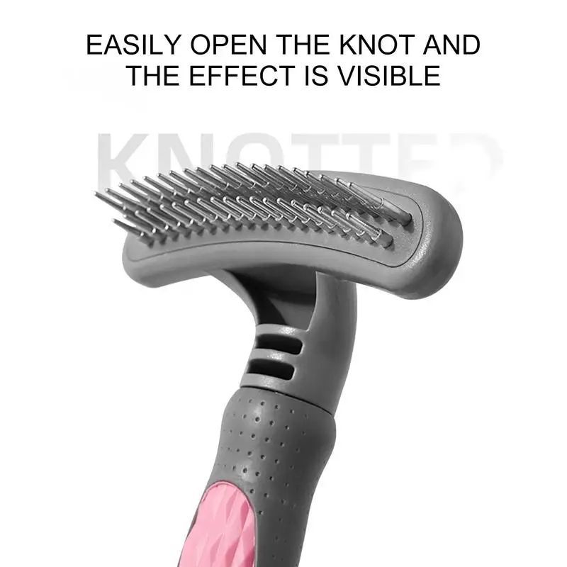 KFX-2928701 Pet Grooming Comb for Effective Hair Removal - Ergonomic, Rustproof Shedding Brush for Cats and Dogs