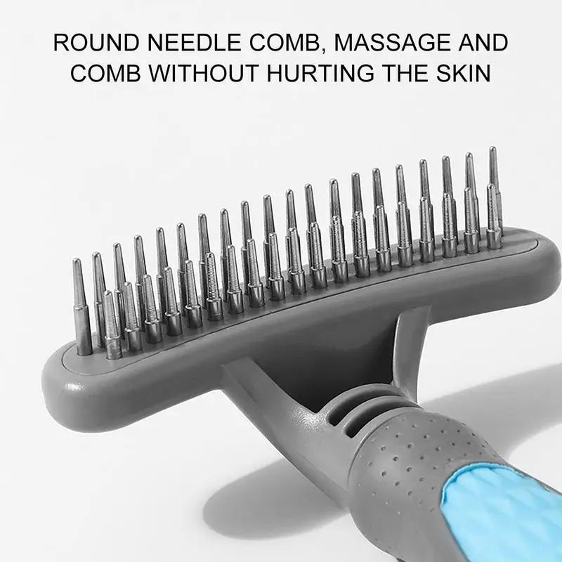 KFX-2928701 Pet Grooming Comb for Effective Hair Removal - Ergonomic, Rustproof Shedding Brush for Cats and Dogs