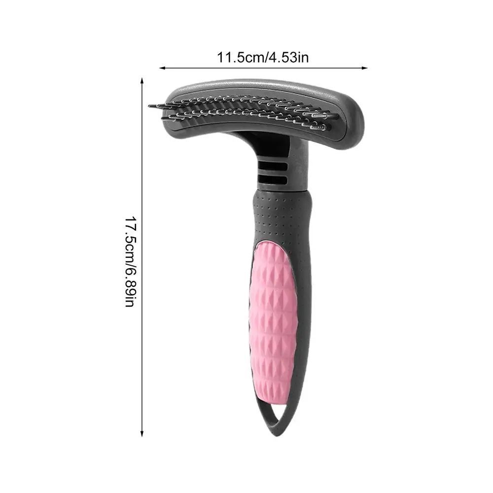 KFX-2928701 Pet Grooming Comb for Effective Hair Removal - Ergonomic, Rustproof Shedding Brush for Cats and Dogs