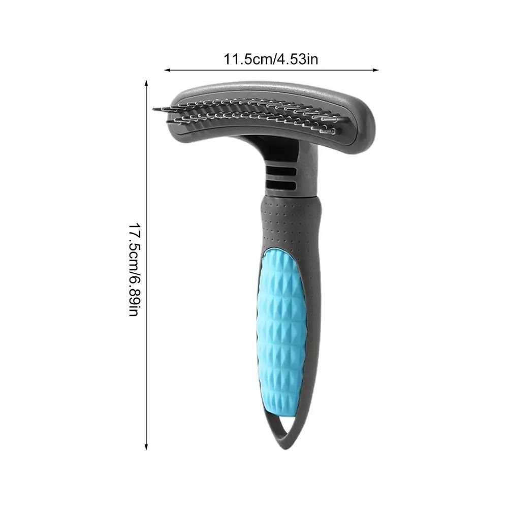 KFX-2928701 Pet Grooming Comb for Effective Hair Removal - Ergonomic, Rustproof Shedding Brush for Cats and Dogs