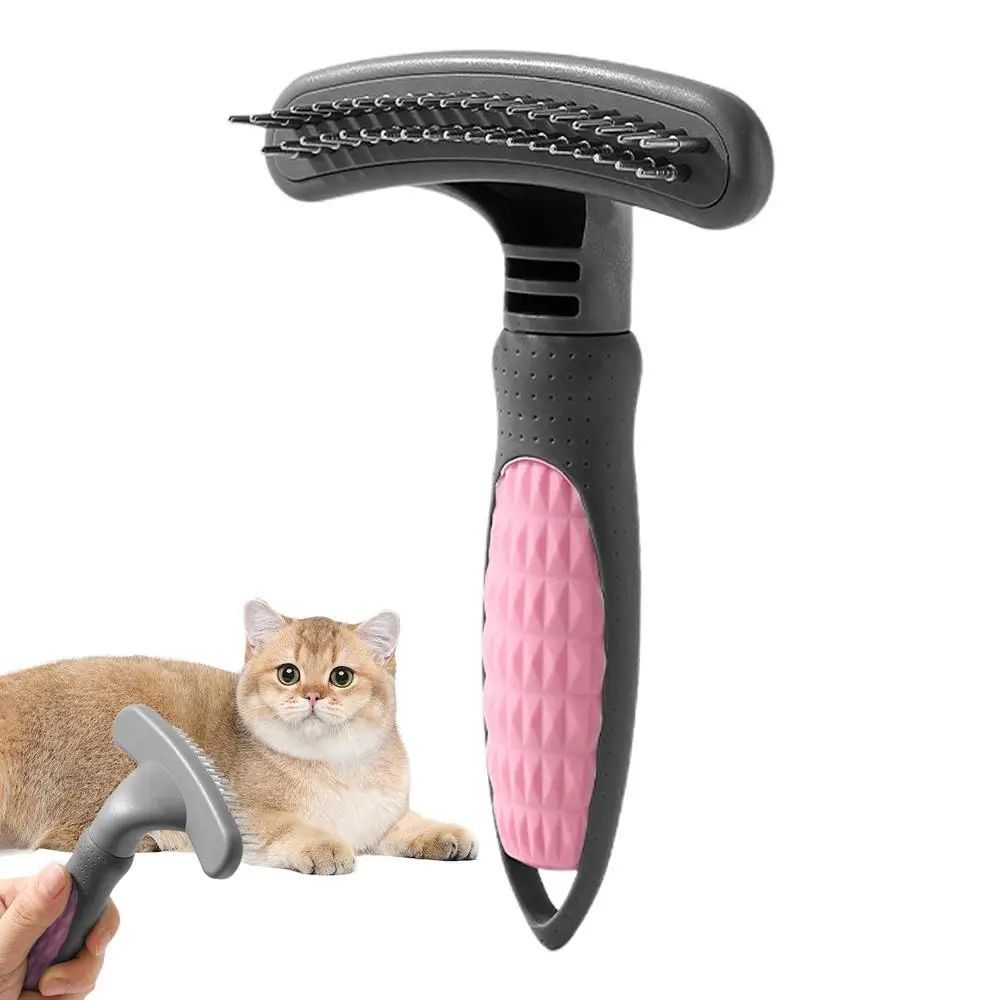 KFX-2928701 Pet Grooming Comb for Effective Hair Removal - Ergonomic, Rustproof Shedding Brush for Cats and Dogs