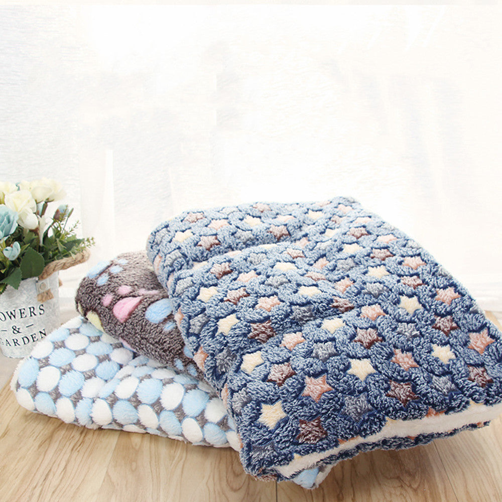 KFX-2928957 Padded Flannel Dog Mat for Comfort and Warmth in Various Cute Patterns