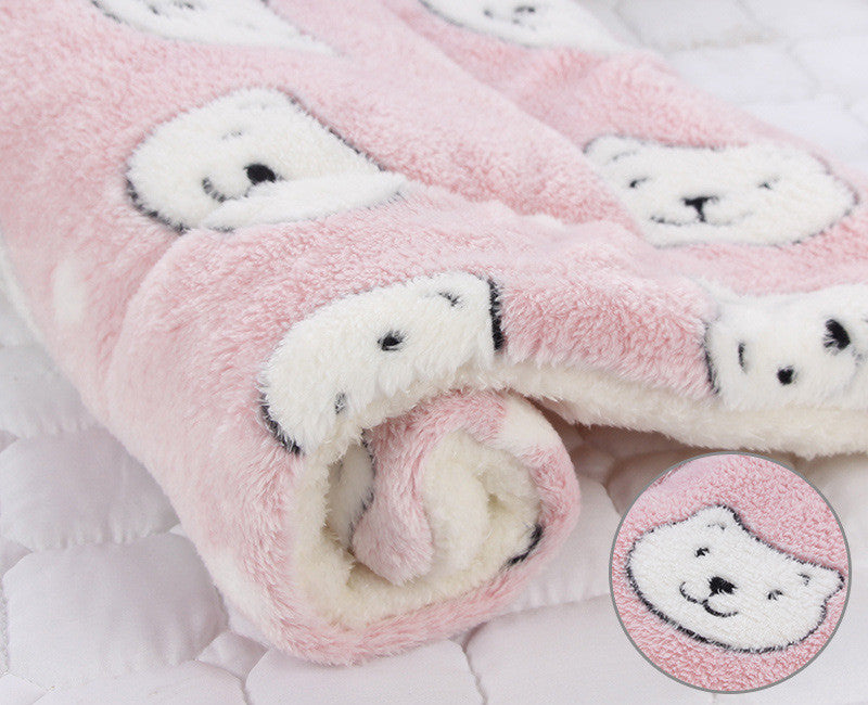 KFX-2928957 Padded Flannel Dog Mat for Comfort and Warmth in Various Cute Patterns