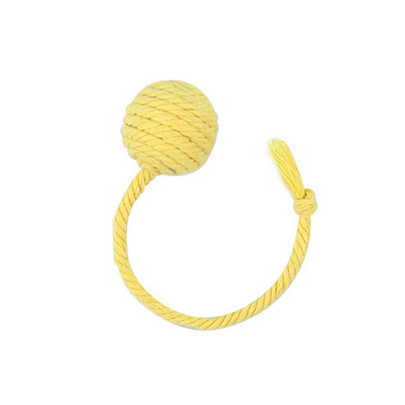 KFX-2930365 Interactive Cat Toy Ball with Rope and Bell for Kittens