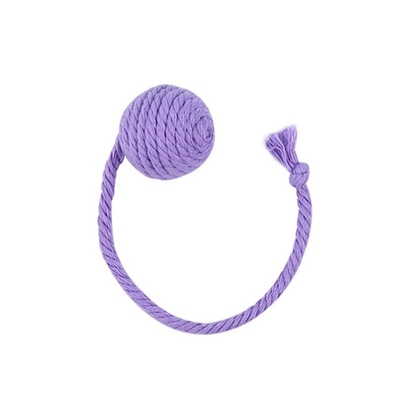 KFX-2930365 Interactive Cat Toy Ball with Rope and Bell for Kittens