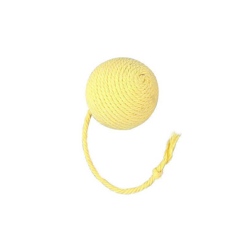 KFX-2930365 Interactive Cat Toy Ball with Rope and Bell for Kittens