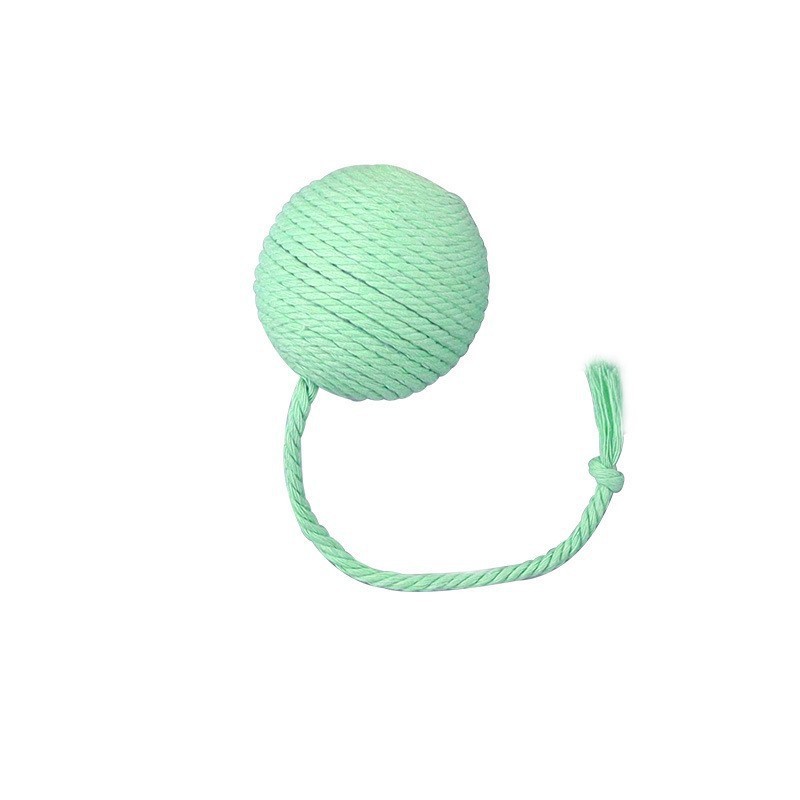 KFX-2930365 Interactive Cat Toy Ball with Rope and Bell for Kittens