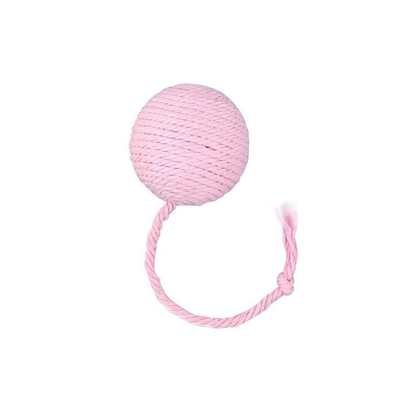 KFX-2930365 Interactive Cat Toy Ball with Rope and Bell for Kittens