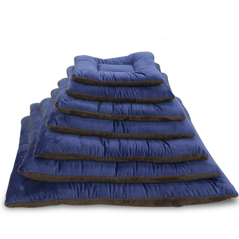 KFX-2934717 Cozy Thermal Fleece Pet Mat in Dark Blue and Pink - Multiple Sizes Available