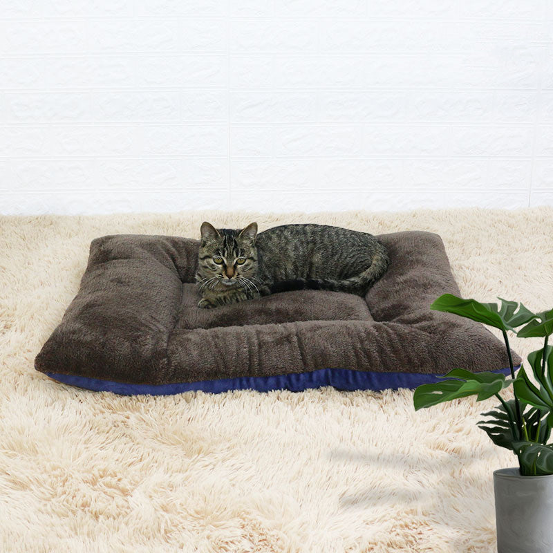 KFX-2934717 Cozy Thermal Fleece Pet Mat in Dark Blue and Pink - Multiple Sizes Available