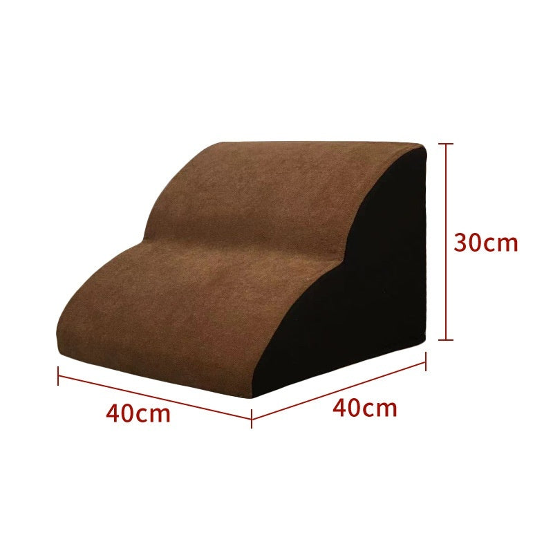 KFX-2937021 Wooden Pet Stairs for Dogs - Removable and Washable Bed Steps