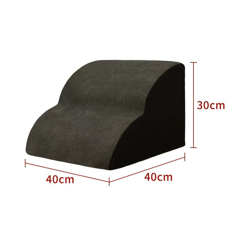 KFX-2937021 Wooden Pet Stairs for Dogs - Removable and Washable Bed Steps