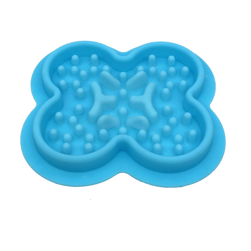 KFX-2940093 Silicone Non-Slip Pet Licking Pad for Dogs and Cats - Slow Feeding Bowl Mat, 19cm x 21cm