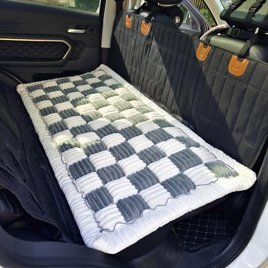 KFX-2940477 Non-slip Thickened Dog Cushion Mattress - 130x60 cm, Gray/Black/White