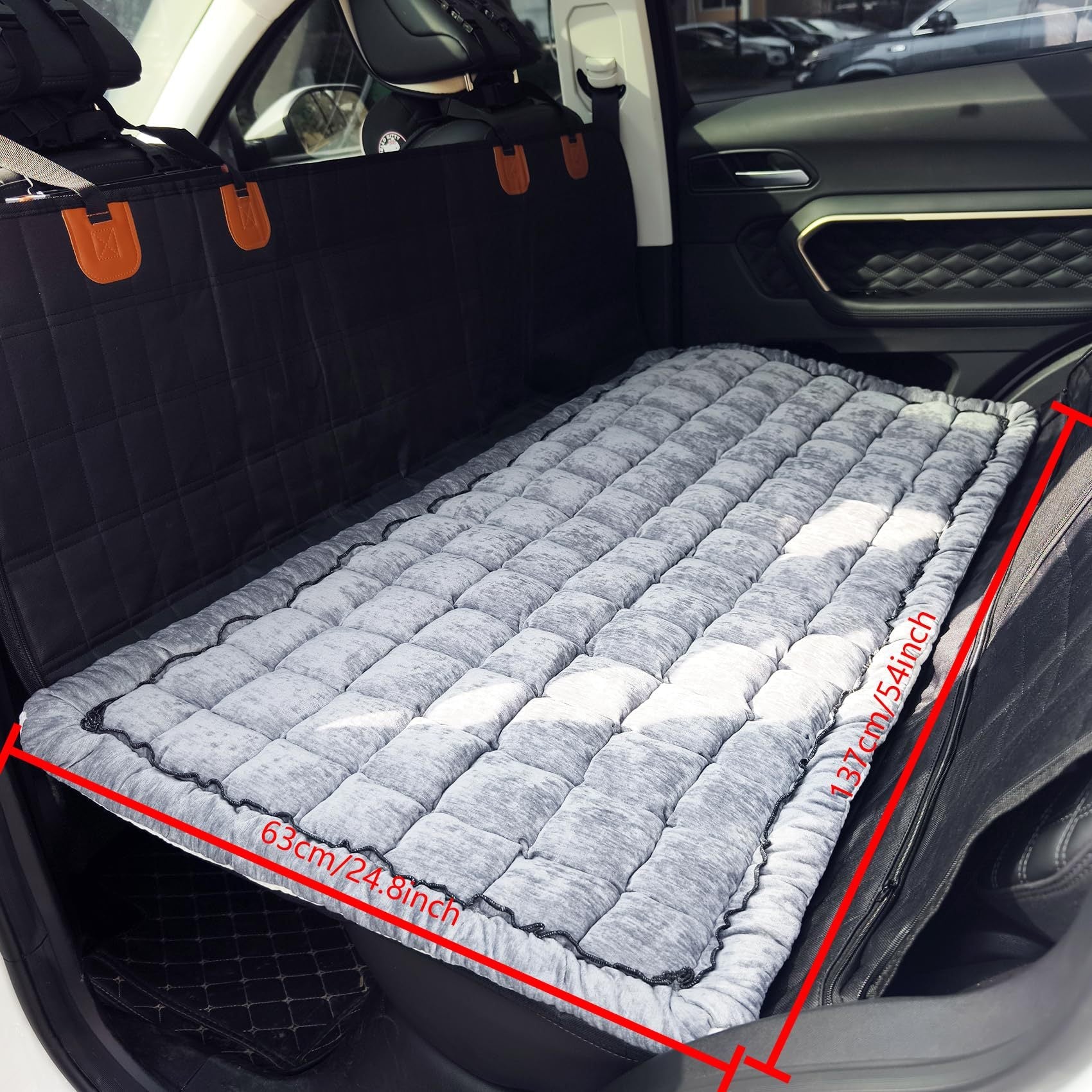 KFX-2940477 Non-slip Thickened Dog Cushion Mattress - 130x60 cm, Gray/Black/White