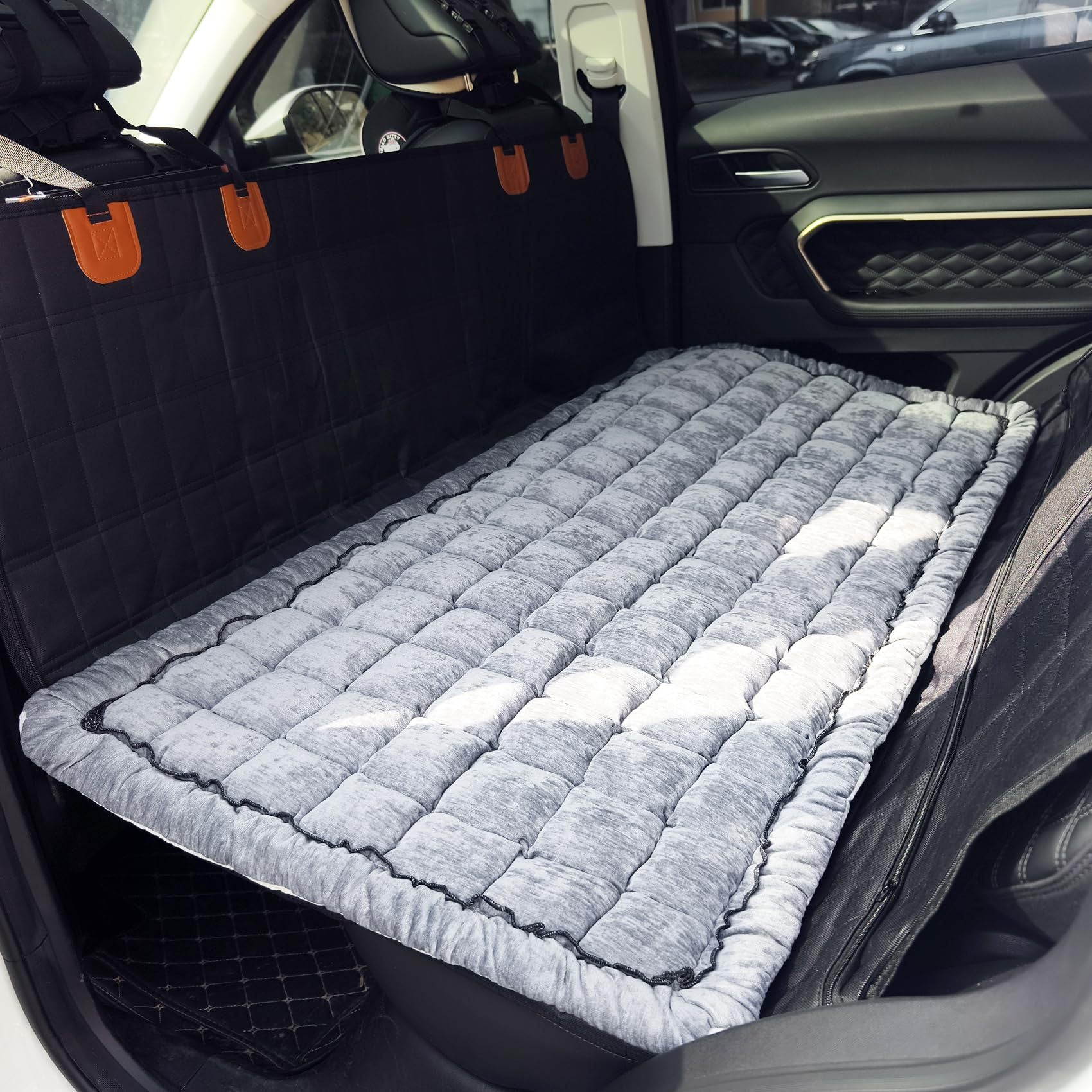 KFX-2940477 Non-slip Thickened Dog Cushion Mattress - 130x60 cm, Gray/Black/White