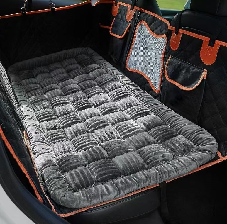 KFX-2940477 Non-slip Thickened Dog Cushion Mattress - 130x60 cm, Gray/Black/White