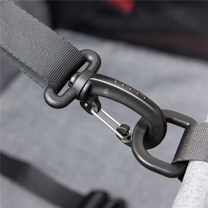 KFX-2940861 Grey Car Pet Luggage Bag with Safety Straps for Comfortable Travel and Protection from Bumps
