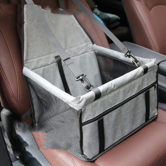 KFX-2940861 Grey Car Pet Luggage Bag with Safety Straps for Comfortable Travel and Protection from Bumps