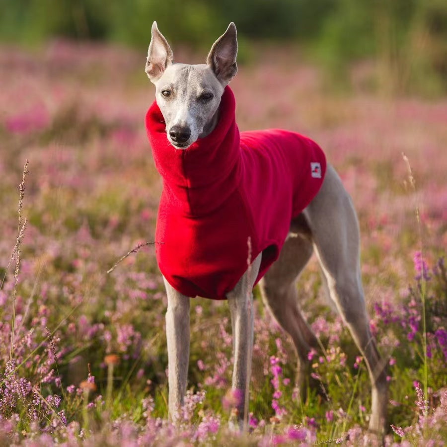 KFX-2940989 Winter Polar Fleece High Collar Vest for Italian Greyhound & Whippet Dog