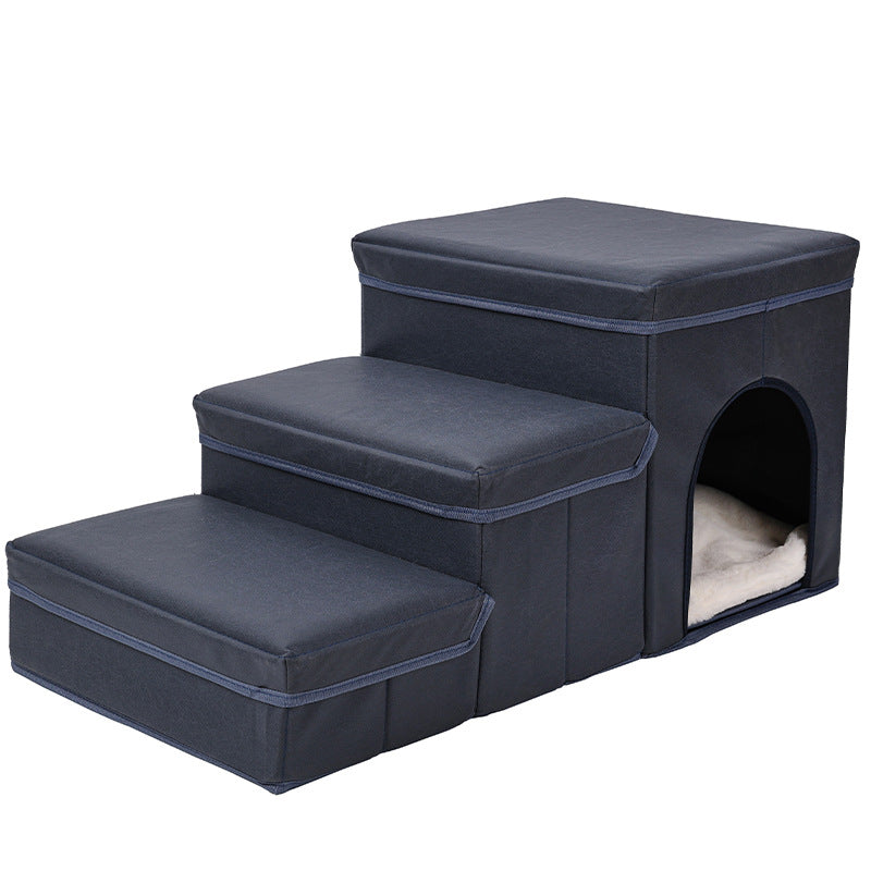 KFX-2941885 Multifunctional Pet Staircase for Cats and Dogs in Various Plush Colors