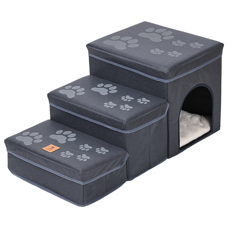 KFX-2941885 Multifunctional Pet Staircase for Cats and Dogs in Various Plush Colors