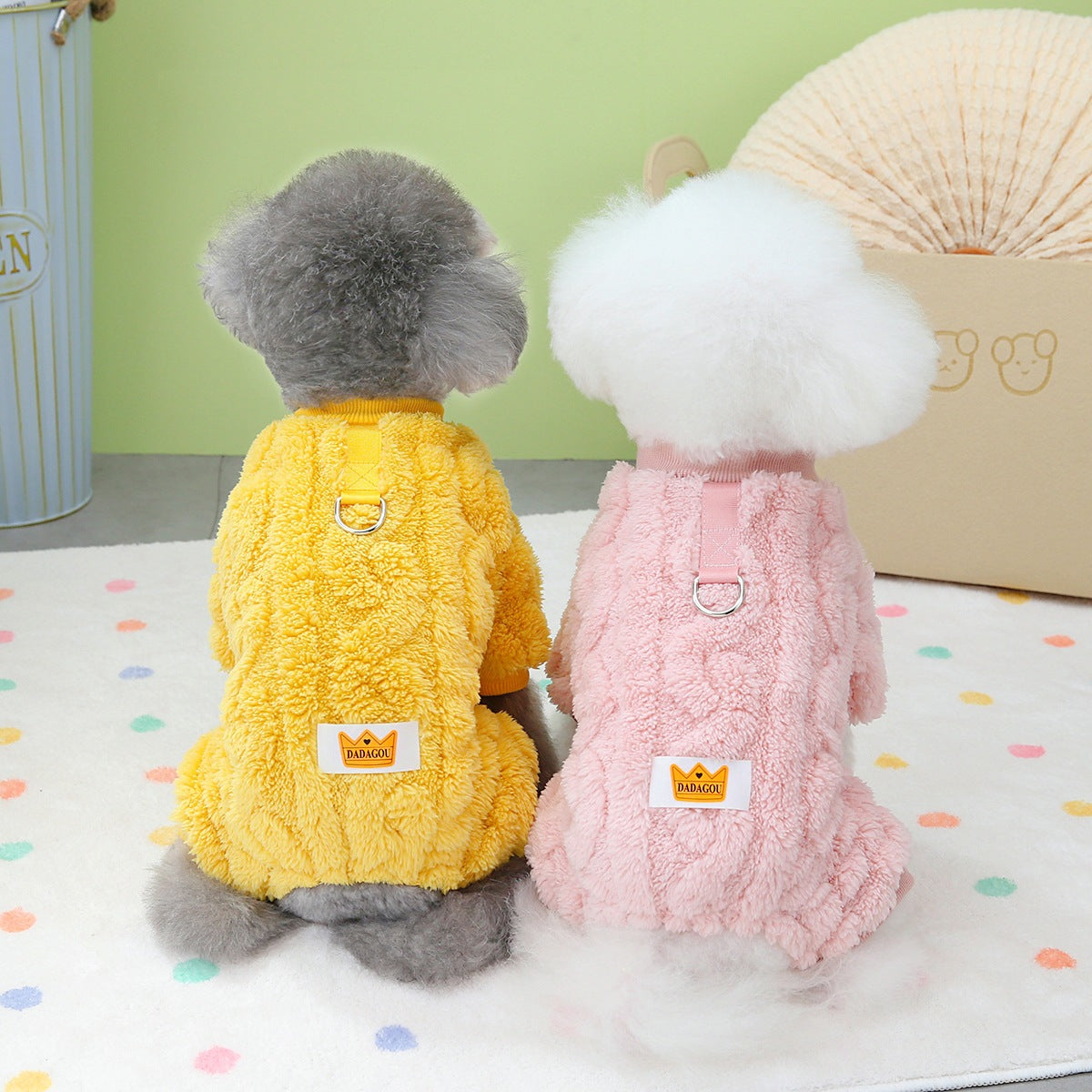 KFX-2944189 Cozy Arctic Twist Fleece Dog Jacket for All Sizes