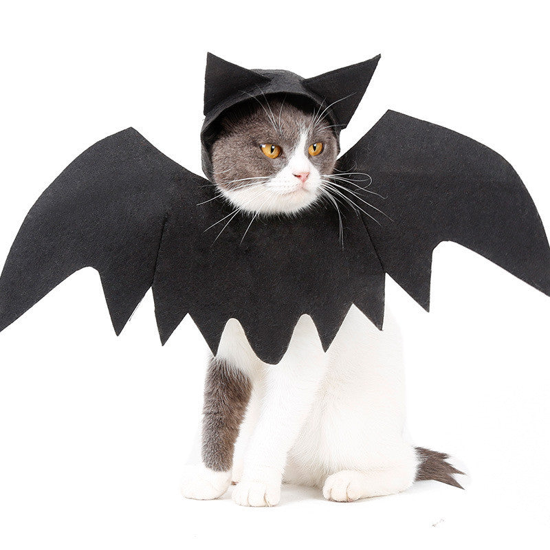 KFX-2948541 Halloween Pet Bat Wings for Cats and Dogs - Soft Felt Cloth Costume, Available in Multiple Sizes