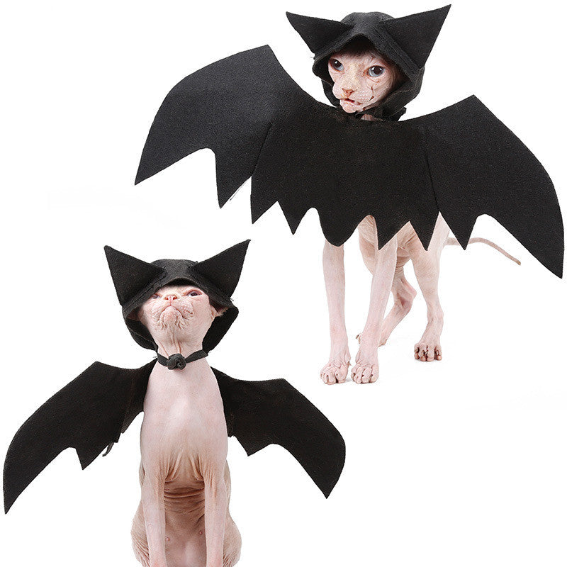 KFX-2948541 Halloween Pet Bat Wings for Cats and Dogs - Soft Felt Cloth Costume, Available in Multiple Sizes