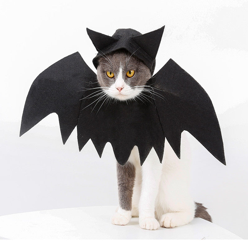 KFX-2948541 Halloween Pet Bat Wings for Cats and Dogs - Soft Felt Cloth Costume, Available in Multiple Sizes