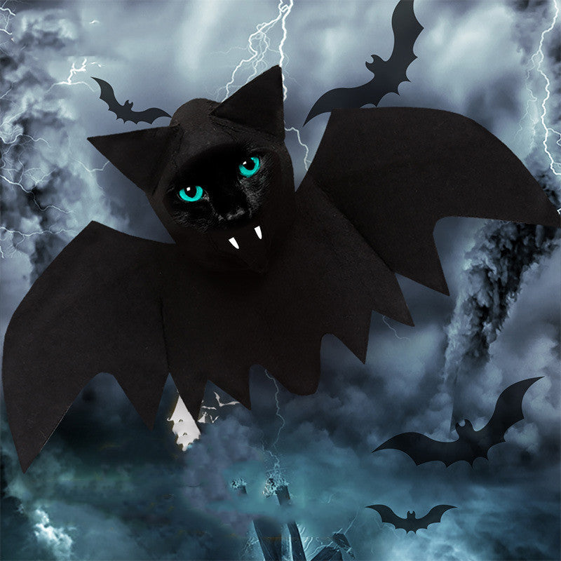 KFX-2948541 Halloween Pet Bat Wings for Cats and Dogs - Soft Felt Cloth Costume, Available in Multiple Sizes