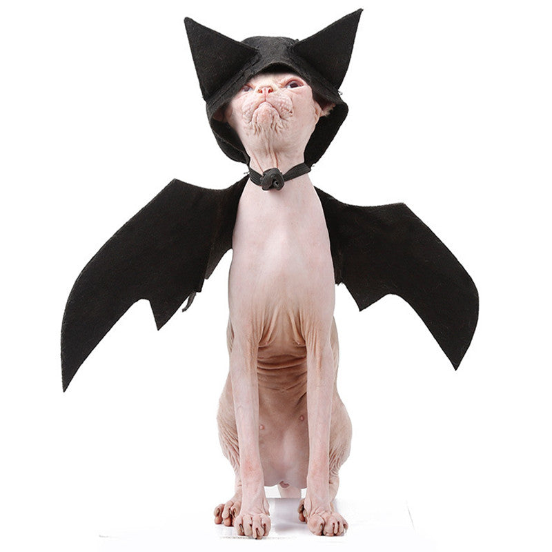 KFX-2948541 Halloween Pet Bat Wings for Cats and Dogs - Soft Felt Cloth Costume, Available in Multiple Sizes