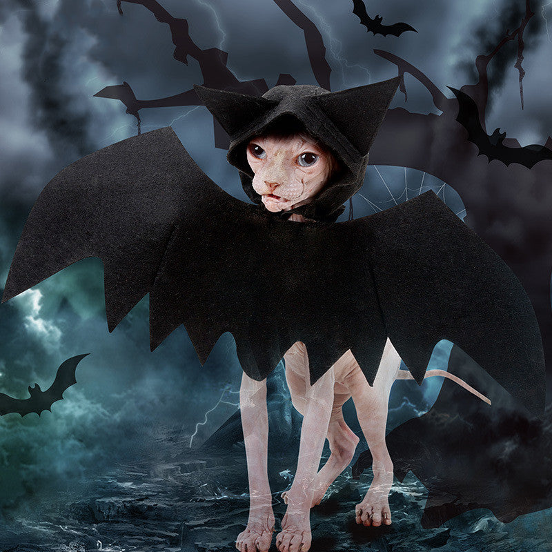 KFX-2948541 Halloween Pet Bat Wings for Cats and Dogs - Soft Felt Cloth Costume, Available in Multiple Sizes