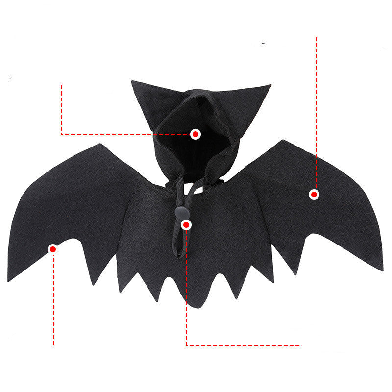 KFX-2948541 Halloween Pet Bat Wings for Cats and Dogs - Soft Felt Cloth Costume, Available in Multiple Sizes