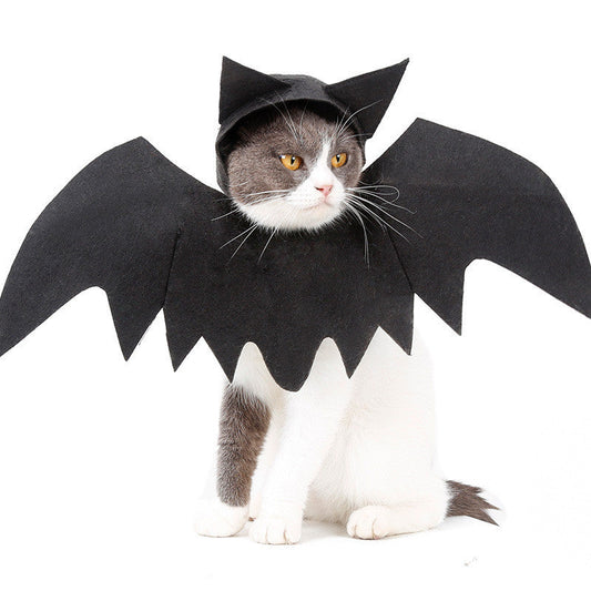 KFX-2948541 Halloween Pet Bat Wings for Cats and Dogs - Soft Felt Cloth Costume, Available in Multiple Sizes