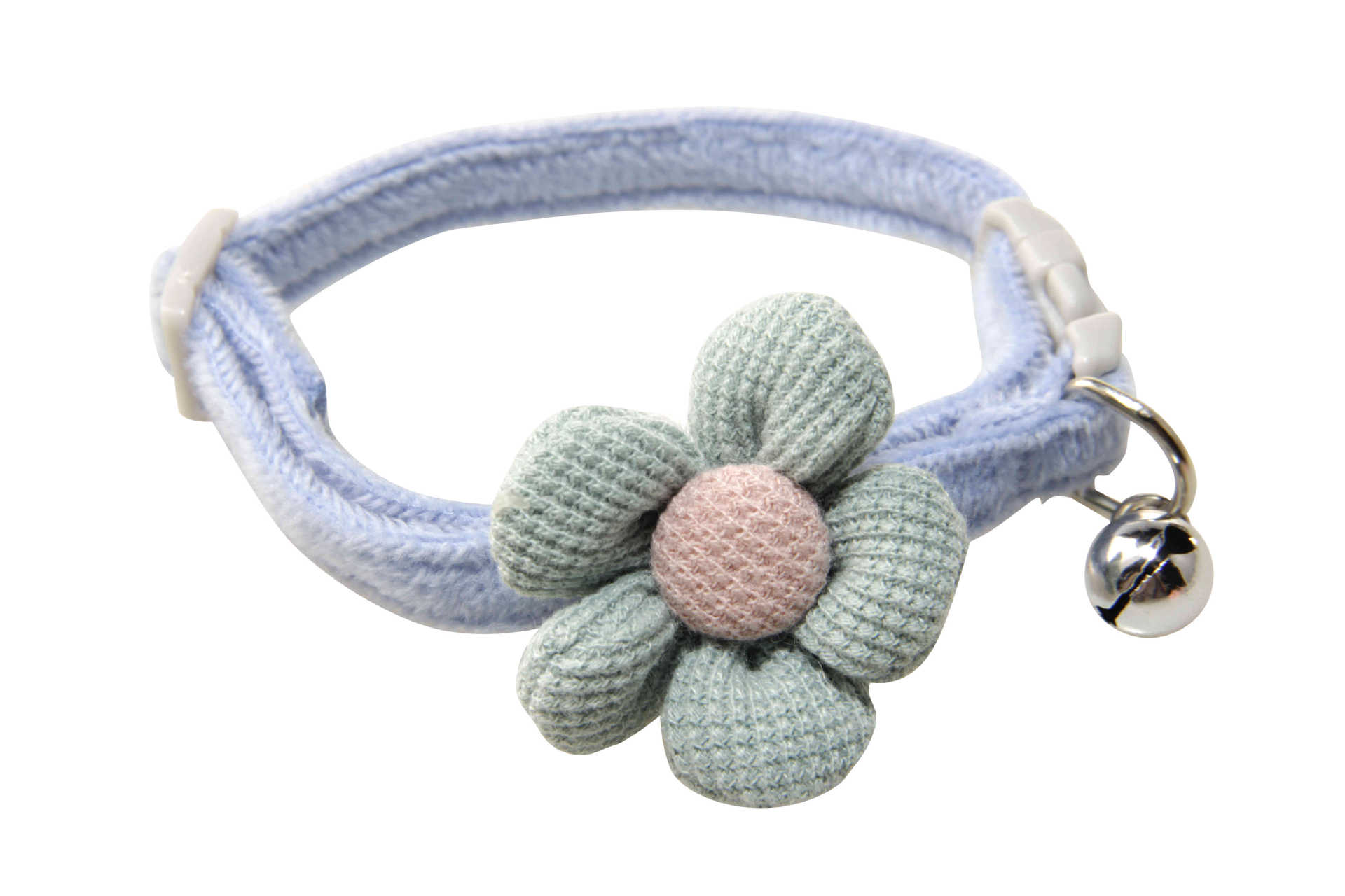 KFX-2951613 Floral Small Dog Collar with Bell - Adjustable and Comfortable for Girls