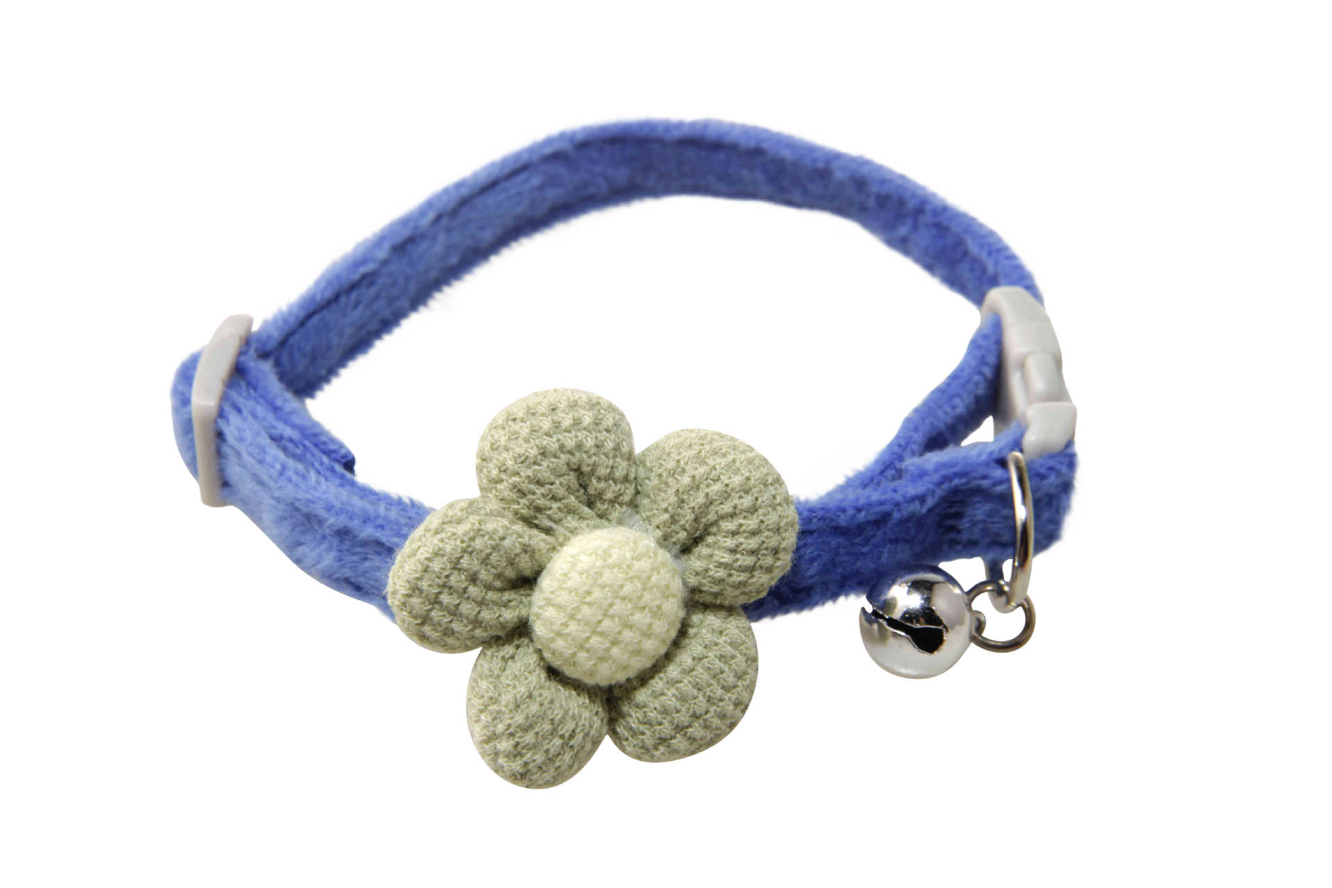 KFX-2951613 Floral Small Dog Collar with Bell - Adjustable and Comfortable for Girls