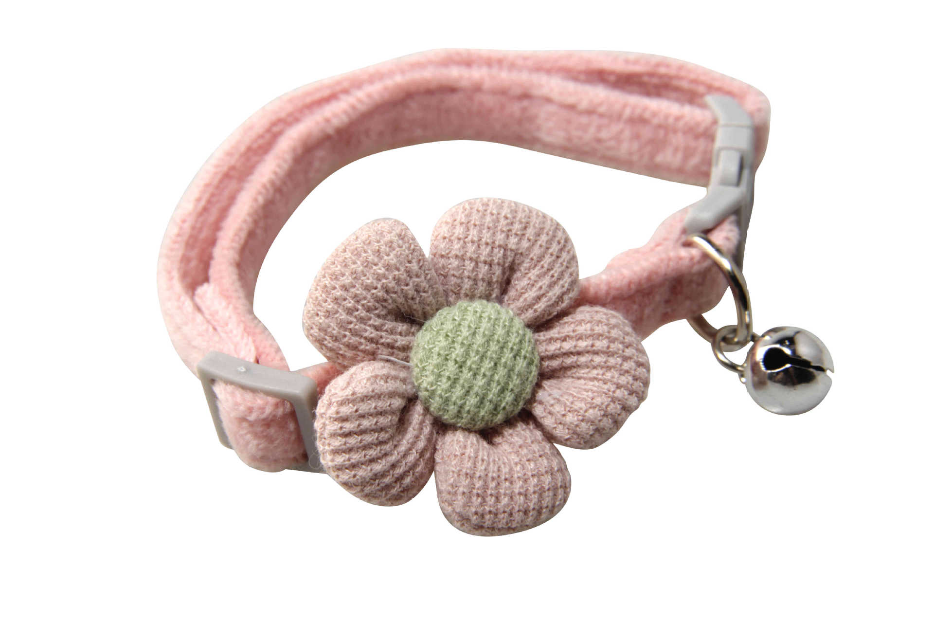 KFX-2951613 Floral Small Dog Collar with Bell - Adjustable and Comfortable for Girls