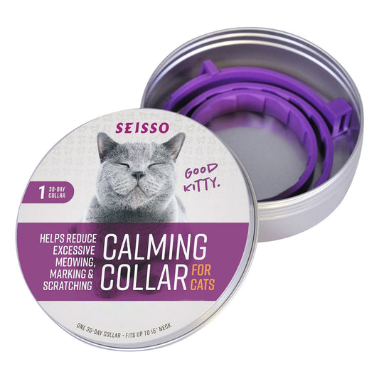 KFX-2952125 Calming Cat Collar for Anxiety Relief - Adjustable Hypoallergenic Comfort Collar