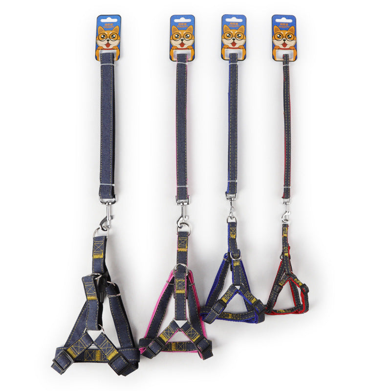 KFX-2953917 Durable Denim Sling Leash with Wear-Resistant Traction - Available in Multiple Colors