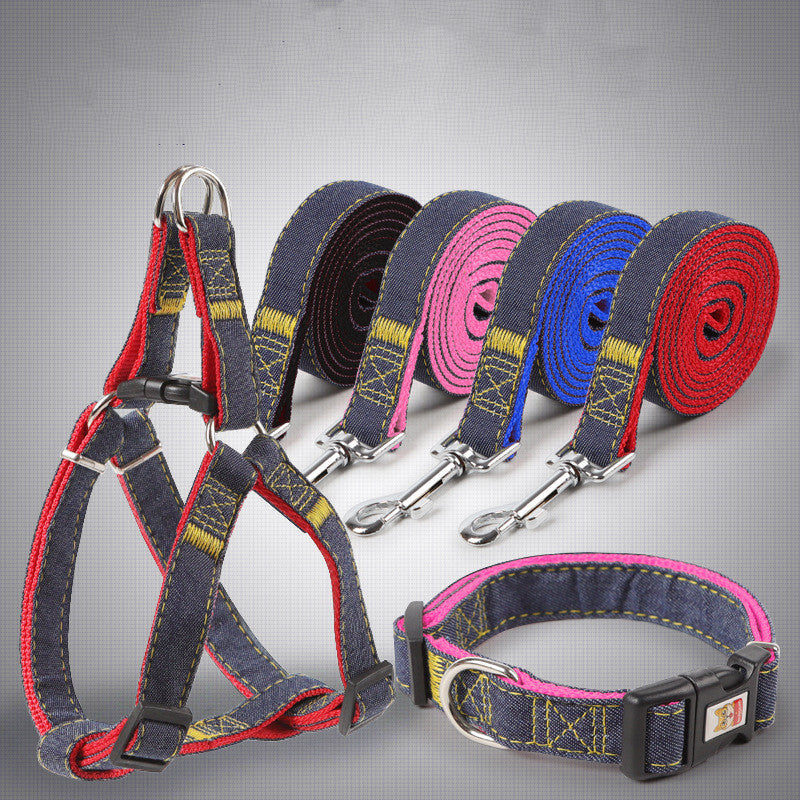 KFX-2953917 Durable Denim Sling Leash with Wear-Resistant Traction - Available in Multiple Colors