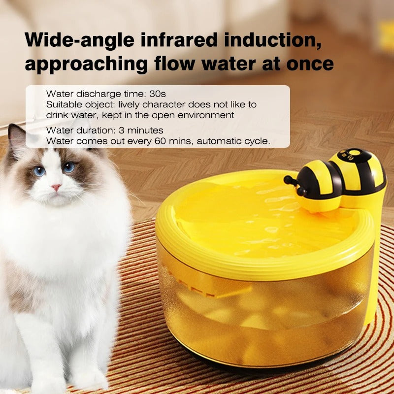 KFX-2955965 Intelligent Induction Wireless Water Dispenser for Cats and Small Dogs, 2.2L Tank
