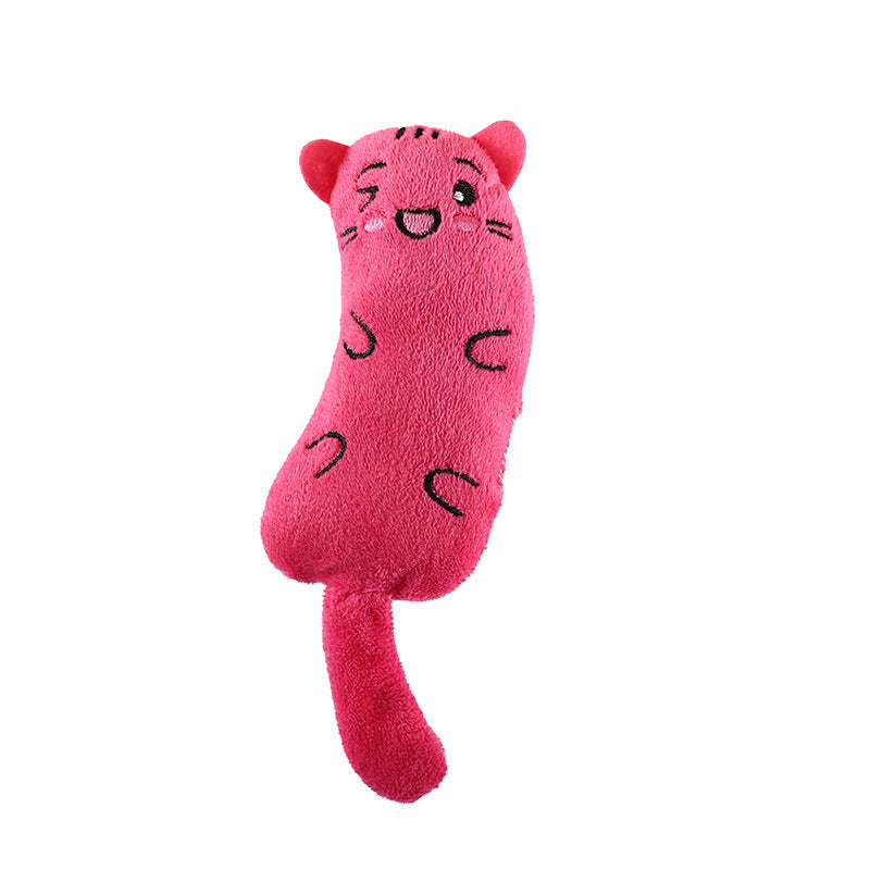KFX-2959549 Catnip Plush Toy with Cute Facial Expression for Teeth Molar and Scratch Resistance - Canvas Material in Multiple Colors