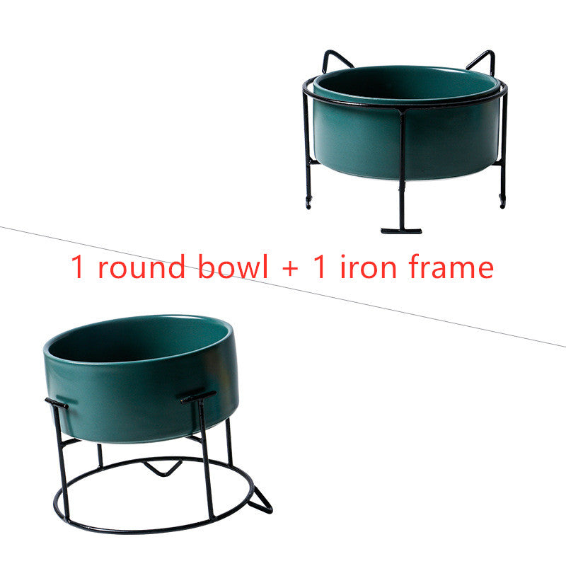 KFX-2960061 Creative Multifunctional Porcelain Fruit Dessert Bowl with Bamboo Mat in Various Colors