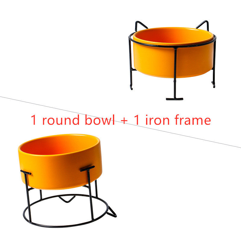 KFX-2960061 Creative Multifunctional Porcelain Fruit Dessert Bowl with Bamboo Mat in Various Colors