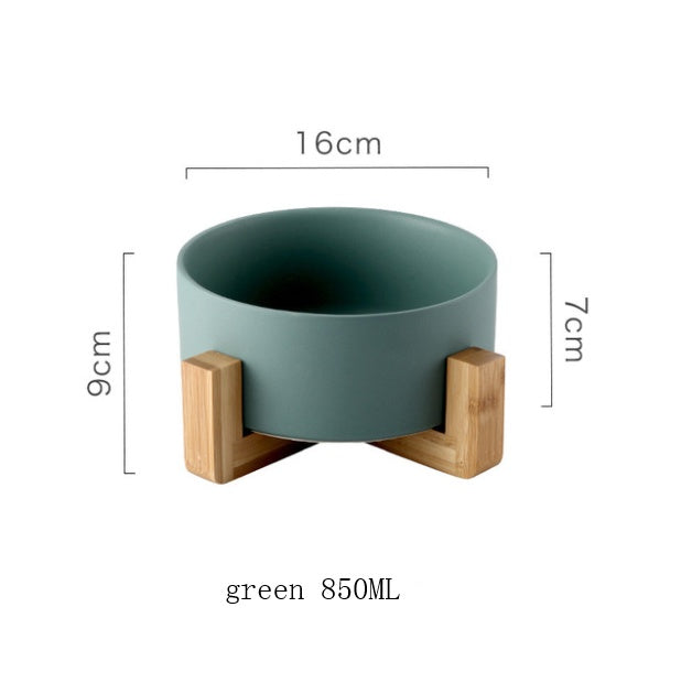 KFX-2960061 Creative Multifunctional Porcelain Fruit Dessert Bowl with Bamboo Mat in Various Colors
