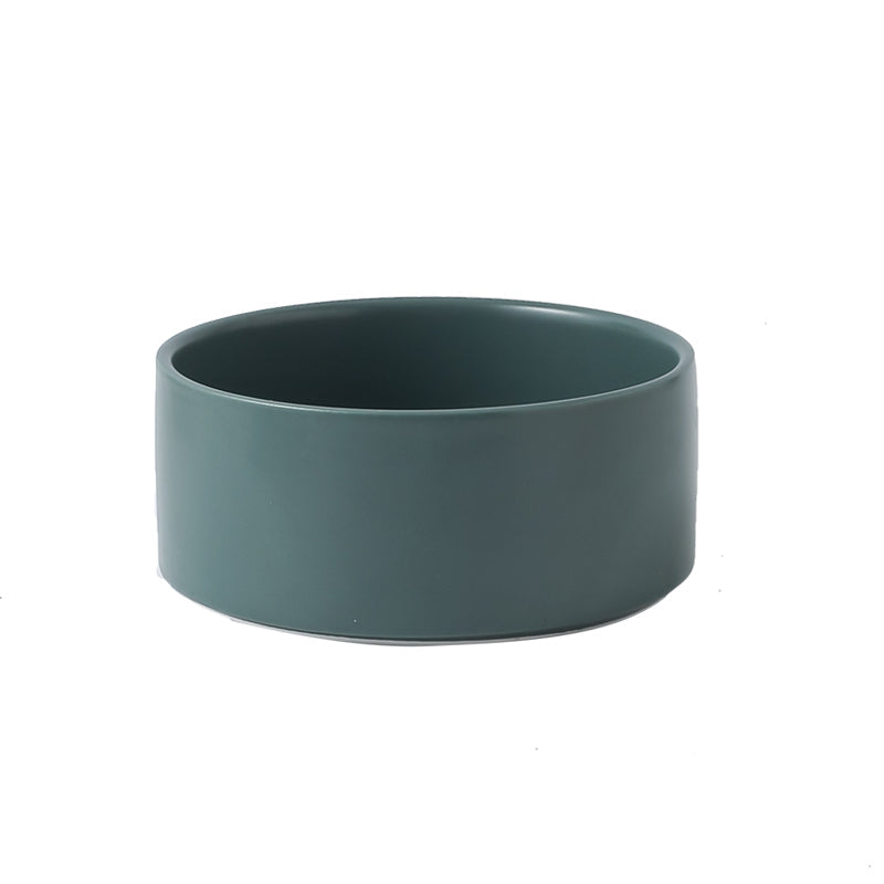 KFX-2960061 Creative Multifunctional Porcelain Fruit Dessert Bowl with Bamboo Mat in Various Colors