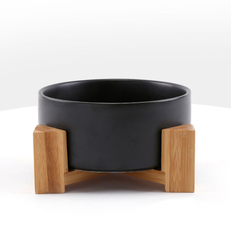 KFX-2960061 Creative Multifunctional Porcelain Fruit Dessert Bowl with Bamboo Mat in Various Colors