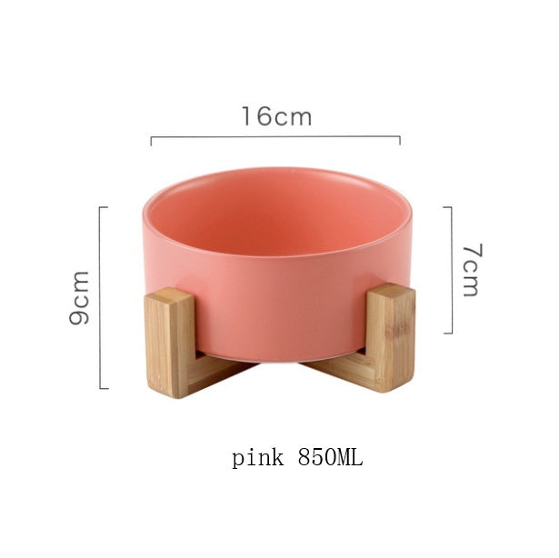 KFX-2960061 Creative Multifunctional Porcelain Fruit Dessert Bowl with Bamboo Mat in Various Colors